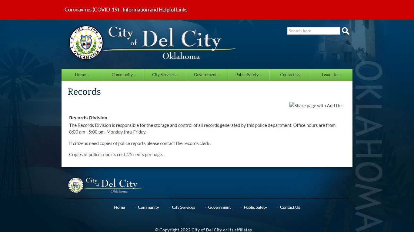 Records | City of Del City - Del City, Oklahoma